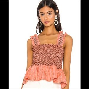 Line and Dot Zoe Smocked Top